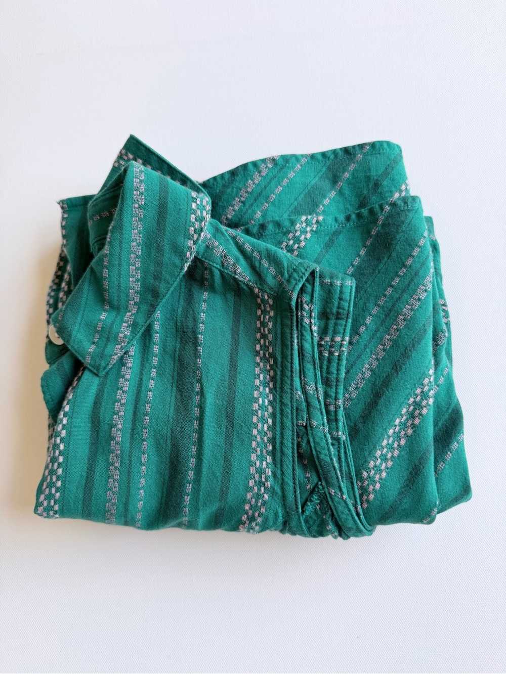 J. Jill Dobby Dress Green Striped Button Front Maxi Dress XS - Picture 15 of 15